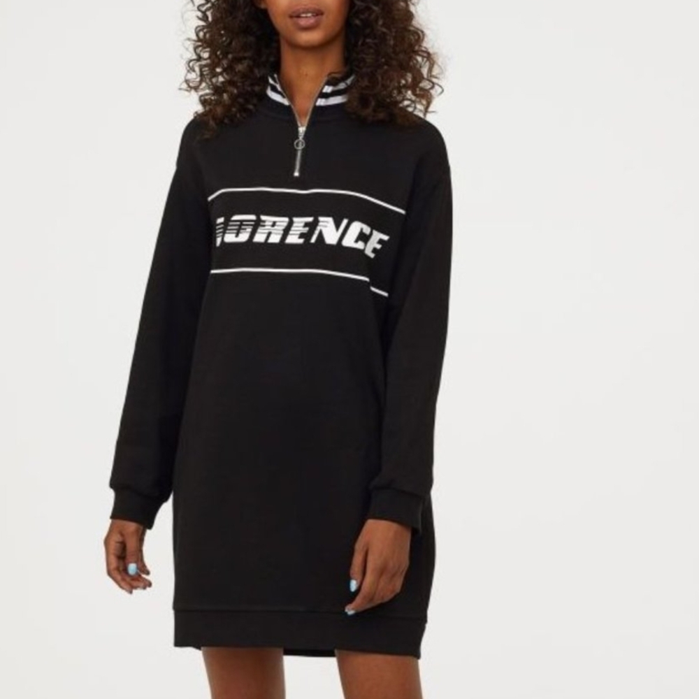 Black Sweatshirt Dress